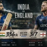 India National Cricket Team Vs England Cricket Team Match Scorecard​