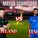 Scotland National Cricket Team Vs Italy National Cricket Team Match Scorecard