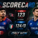 Nepal National Cricket Team Vs Italy National Cricket Team Match Scorecard