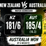 New Zealand National Cricket Team Vs Australian Men’s Cricket Team Match Scorecard