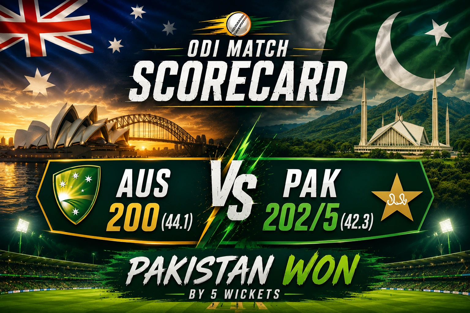 Pakistan National Cricket Team Vs Australian Men’s Cricket Team Match Scorecard: The Ultimate Breakdown