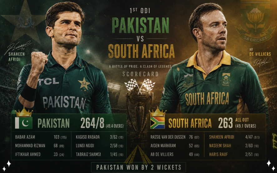 Pakistan National Cricket Team Vs South Africa National Cricket Team Match Scorecard