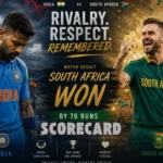 South Africa National Cricket Team Vs India National Cricket Team Match Scorecard