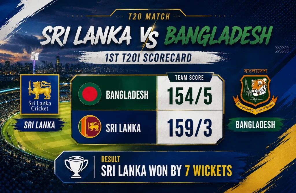 Sri Lanka National Cricket Team Vs Bangladesh National Cricket Team Match Scorecard