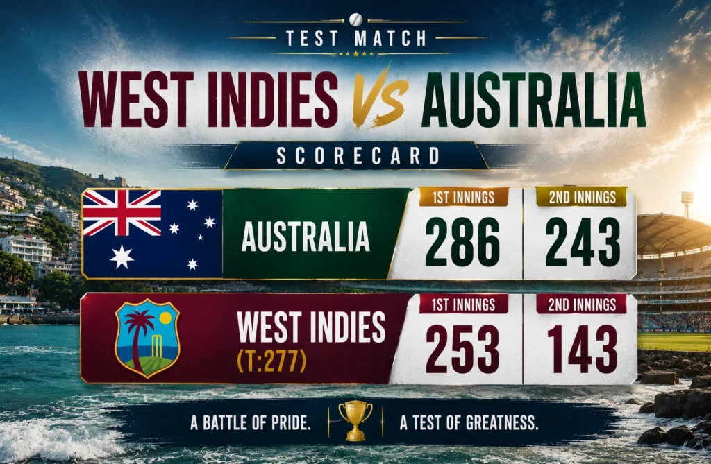 West Indies vs Australia Match Scorecard: Complete 2025 Series Analysis & Results